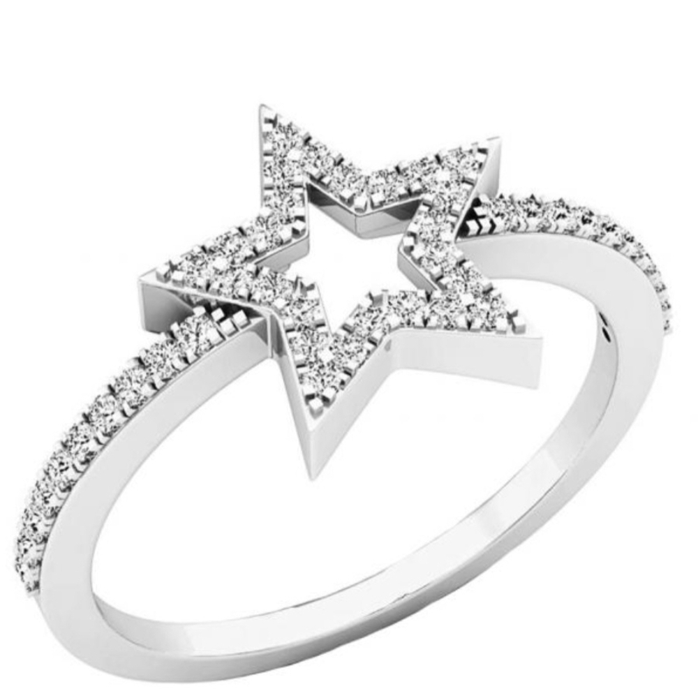 Dazzling Sterling Silver Star Ring - Picture 2 of 5